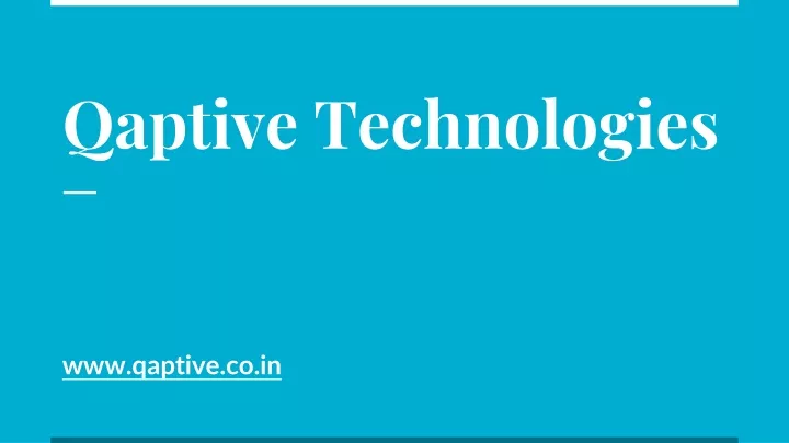 qaptive technologies