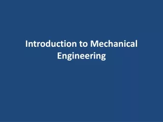 introduction to mechanical engineering