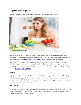 Fastest Way To Lose Weight