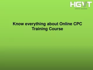 know everything about online cpc training course