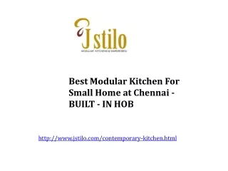 Best Modular Kitchen for Small Home Chennai - Built in Hob
