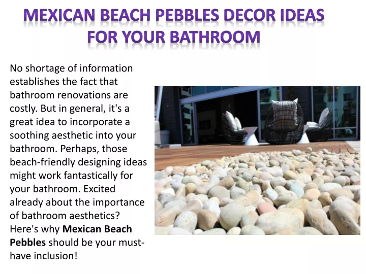 mexican beach pebbles decor ideas for your