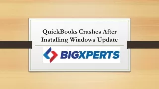 quickbooks crashes after installing windows update