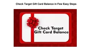 Check Target Gift Card Balance in Few Easy Steps
