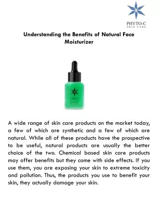 understanding the benefits of natural face