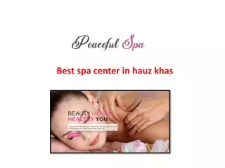 Best Spa Center in Hauz Khas