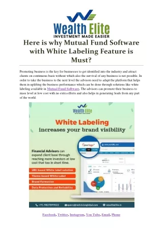 here is why mutual fund software with white