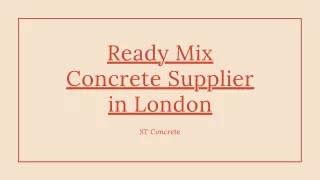 Ready Mix Concrete Supplier in London