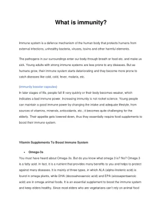 what is immunity