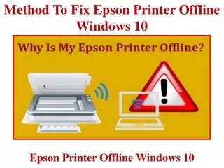 method to fix epson printer offline windows 10