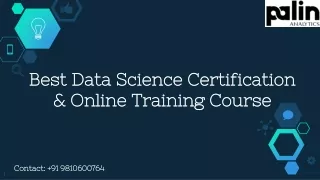 best data science certification online training course