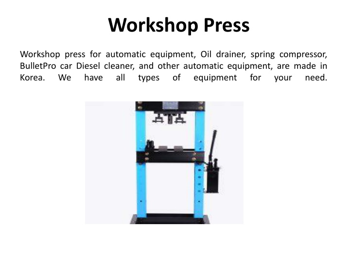 workshop press
