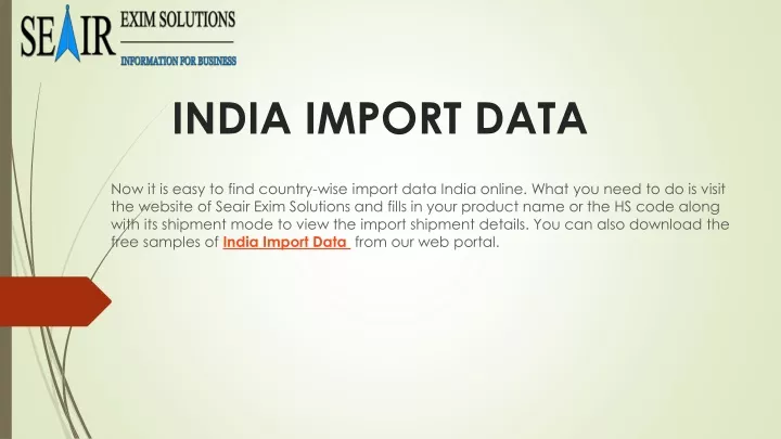 india import data