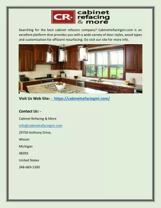 Cabinet Refacers | Cabinetrefacingmi.com