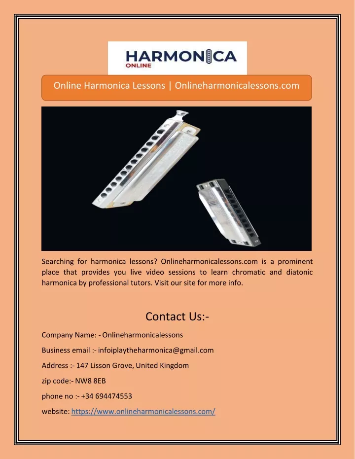 online harmonica lessons onlineharmonicalessons