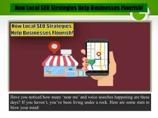 how local seo strategies help businesses flourish