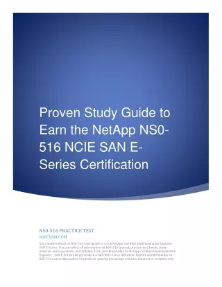 proven study guide to earn the netapp