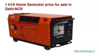 1 kVA Home Generator price for sale in Delhi/NCR