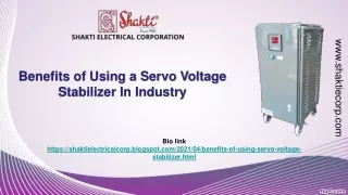 benefits of using a servo voltage stabilizer