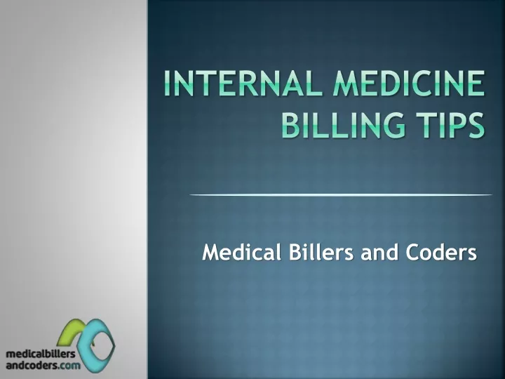 internal medicine billing tips