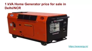 1 kVA Home Generator price for sale in Delhi/NCR