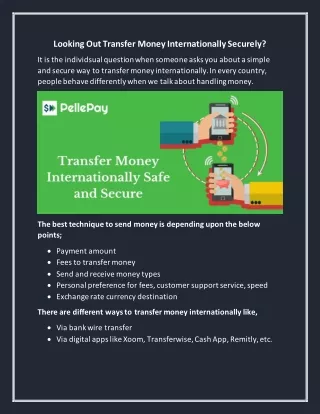 Transfer Money securely with PellePay