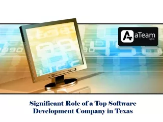 Significant Role of a Top Software Development Company in Texas