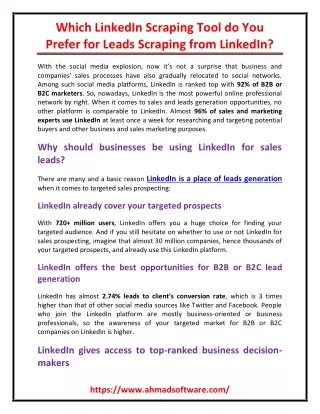 which linkedin scraping tool do you prefer