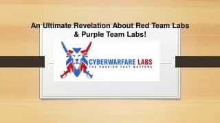 An Ultimate Revelation About Red Team Labs & purple team labs