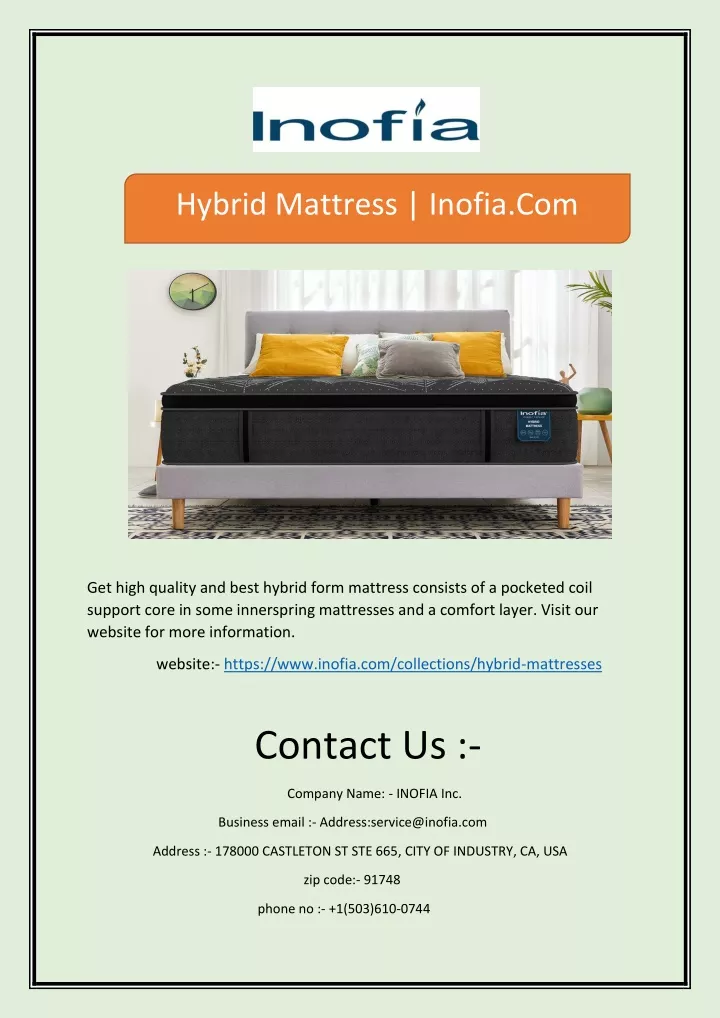hybrid mattress inofia com