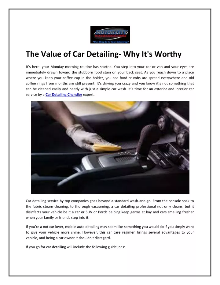 the value of car detailing why it s worthy