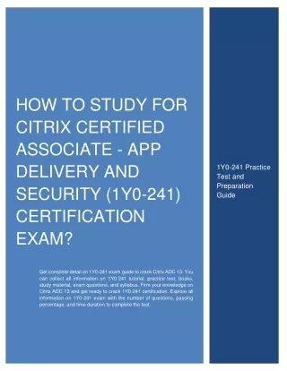 how to study for citrix certified associate