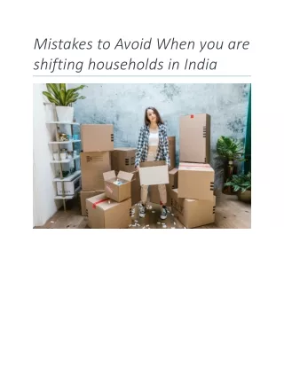 mistakes to avoid when you are shifting