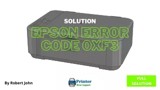 Guide to resolve Epson Error Code 0Xf3 - PDF