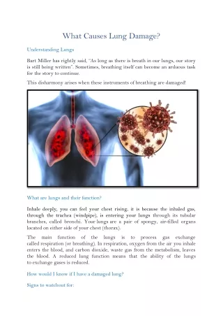 what causes lung damage