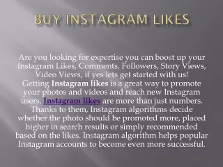 Buy Instagram Likes