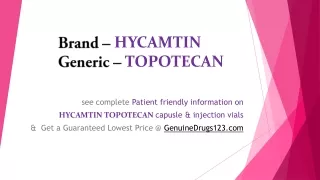 brand hycamtin generic topotecan