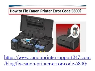 Canon Printer Error Code 5800