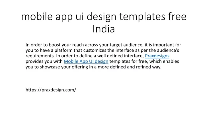mobile app ui design templates free india