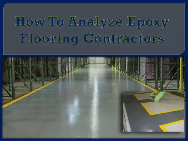 how to analyze epoxy flooring contractors