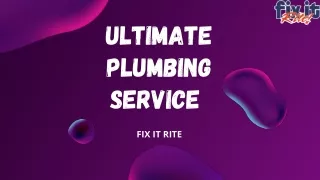 ultimate plumbing service