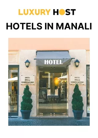 Hotels in Manali