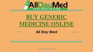 Buy Generic Medicine Online With All Day Med