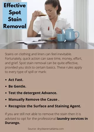 Effective Spot Stain Removal