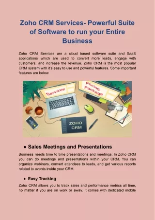 zoho crm services powerful suite of software