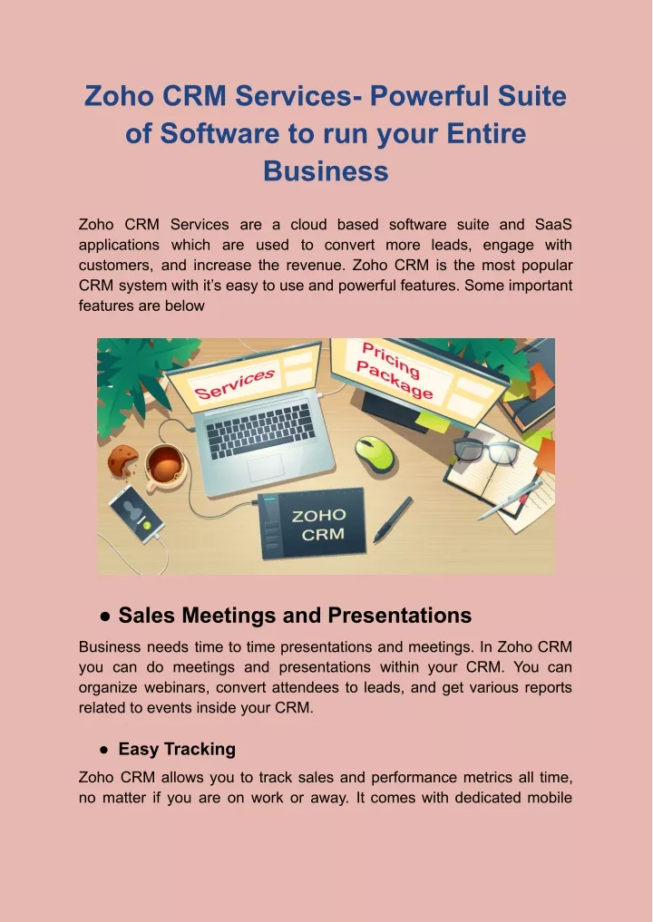 zoho crm services powerful suite of software