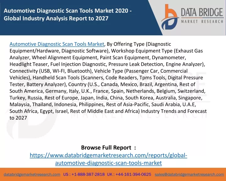 automotive diagnostic scan tools market 2020