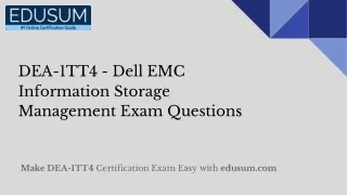 dea 1tt4 dell emc information storage management