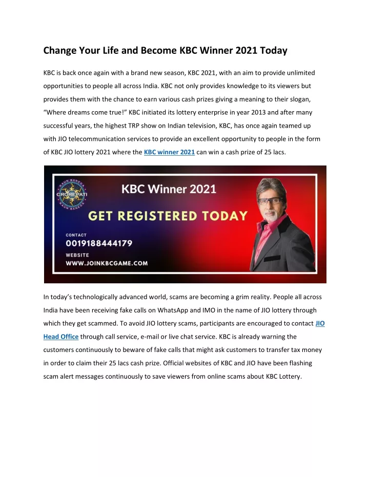 Ppt Change Your Life And Become Kbc Winner Today Powerpoint