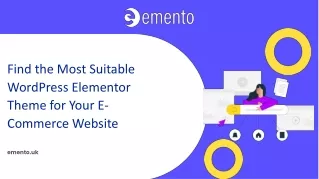 Find the Most Suitable WordPress Elementor Theme for Your E-Commerce Website